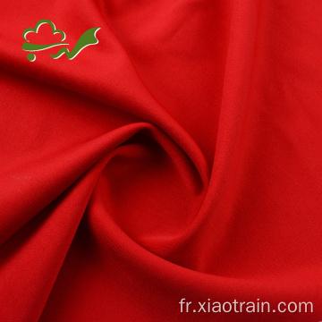 Tissu spandex de vêtement doux uni tricoté rouge